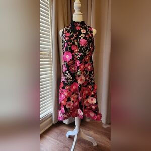 Jade by Melody Tam Fuchsia Dimensional Floral Dress